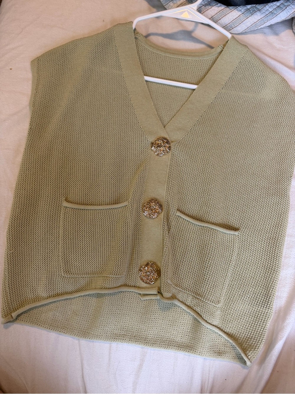 Commense Sage Green Sleeveless Top